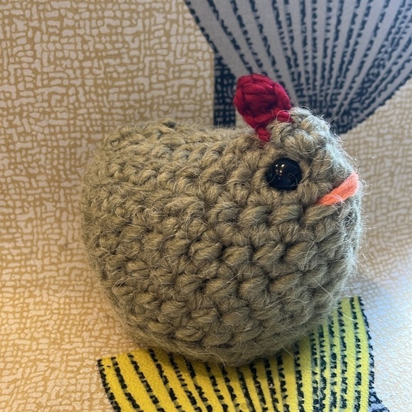 Handmade Farmhouse Crochet Chicken Plushie - Picture 2 of 6